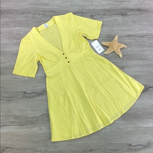 🔆RVCA🔆 LEMON CRANE DRESS - Picture 3 of 14